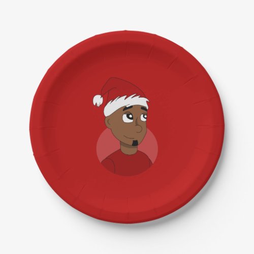 Christmas guy cartoon paper plates