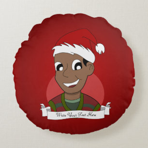Christmas guy cartoon round pillow