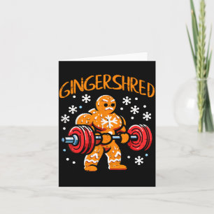 Christmas Gym Gingerbread Gingershred Xmas Workout Card