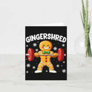 Christmas Gym Gingerbread Gingershred Xmas Workout Card