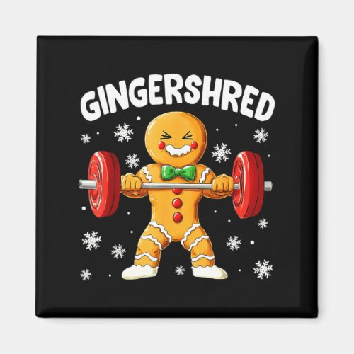 Christmas Gym Gingerbread Gingershred Xmas Workout Magnet