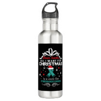 Christmas- Gynecologic Cancer Awareness Shirt Stainless Steel Water Bottle