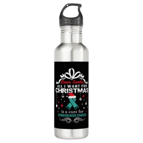 Christmas_ Gynecologic Cancer Awareness Shirt Stainless Steel Water Bottle