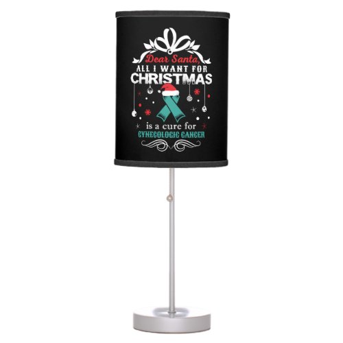 Christmas_ Gynecologic Cancer Awareness Shirt Table Lamp