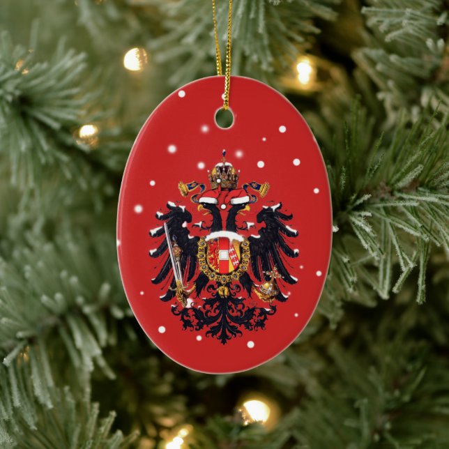Christmas Habsburg Doppeladler Ceramic Ornament (Tree)