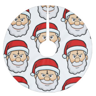 christmas hail santa brushed polyester tree skirt