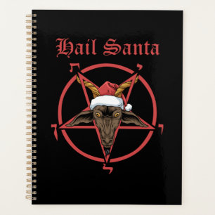 Christmas Hail Santa Satanism Goat Satan Baphomet Planner