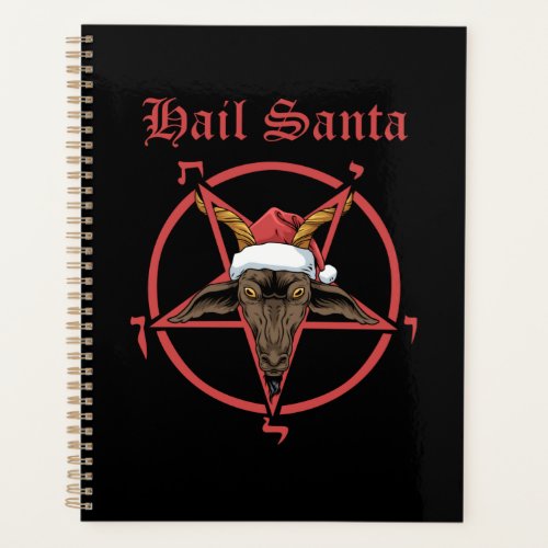 Christmas Hail Santa Satanism Goat Satan Baphomet Planner
