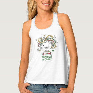 Christmas hair doodle funny doodle tank top