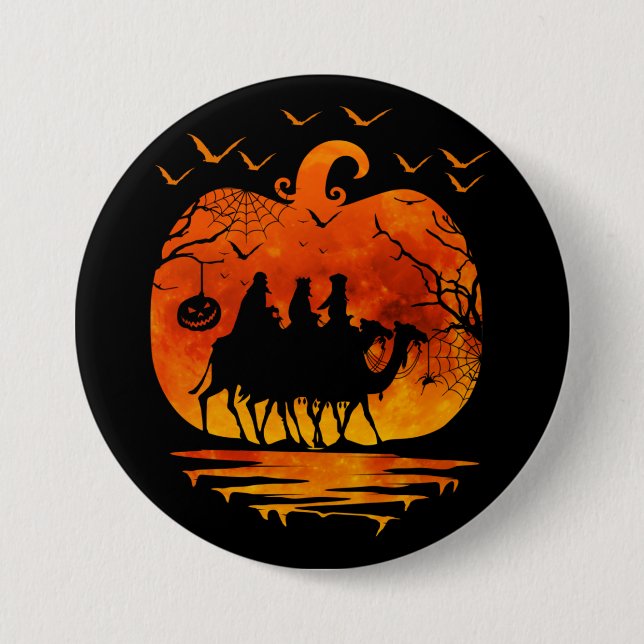 CHRISTMAS HALLOWEEN COSTUME PUMPKIN CHRISTMAS GIFT BUTTON (Front)