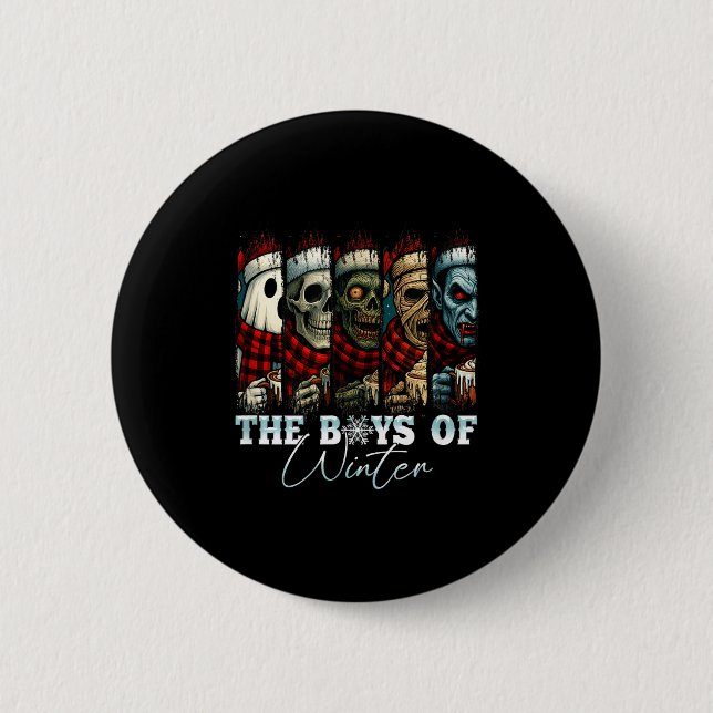 Christmas Halloween Creepmas Friends Horror Xmas C Button (Front)