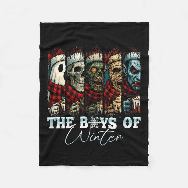 Christmas Halloween Creepmas Friends Horror Xmas C Fleece Blanket (Front)