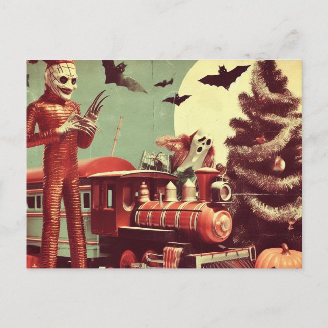 Christmas Halloween Horror Postcard (Front)