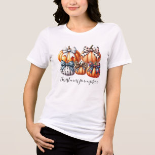  Christmas ,Halloween Thanksgiving pumpkin  Tri-Blend Shirt