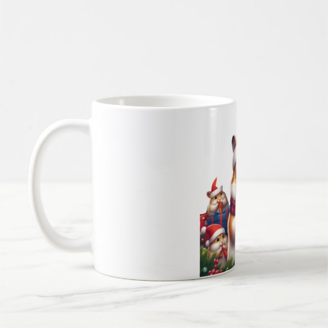 Christmas & Hamster Coffee Mug (Left)