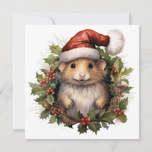 Christmas Hamster Greeting Card