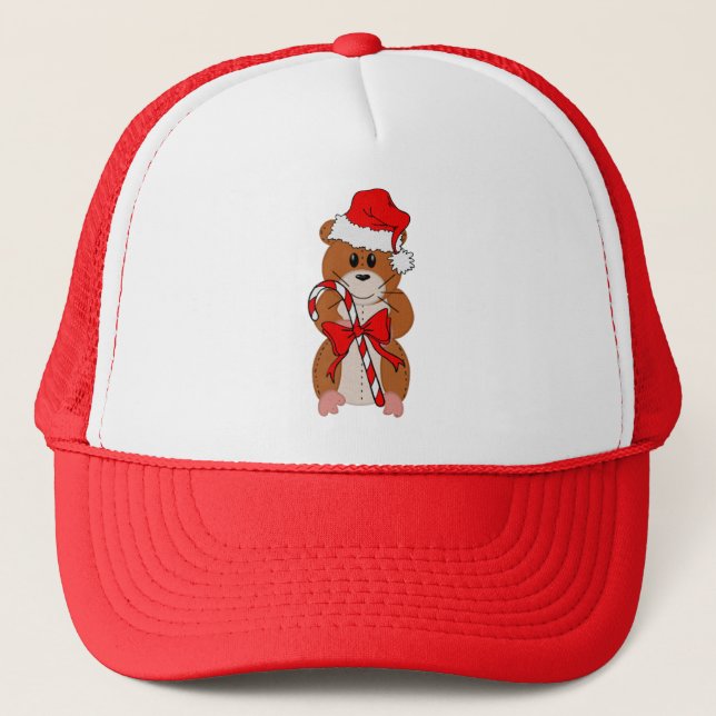 Christmas Hamster Trucker Hat (Front)