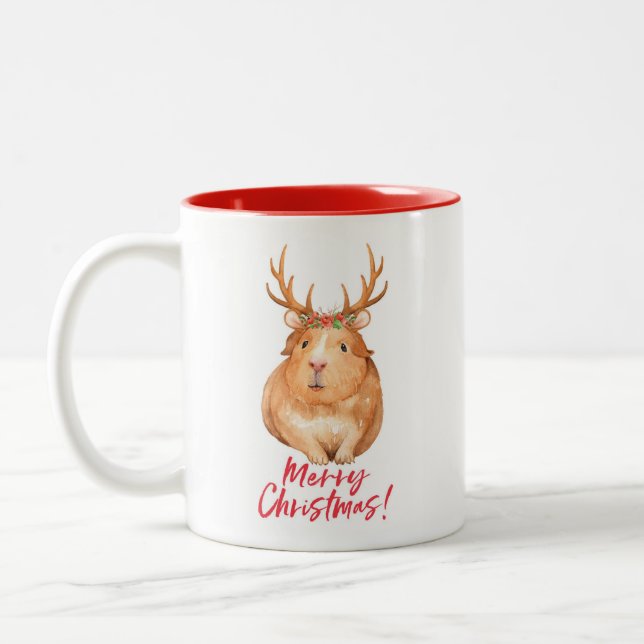 Christmas Hamster two toned Mug (Left)
