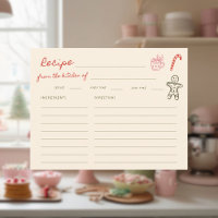 Christmas Hand Drawn Bridal Shower Recipe