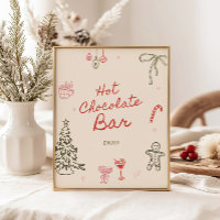 Christmas Hand Drawn Hot Chocolate Bar