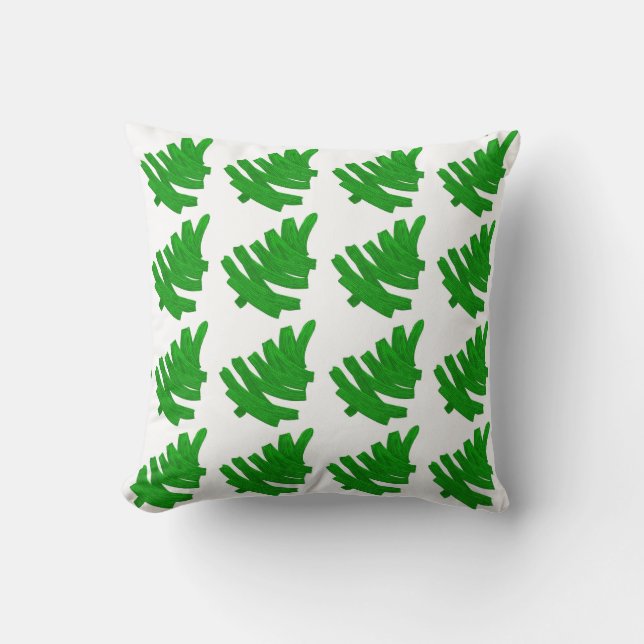 christmas hand-drawn pattern. throw pillow (Front)