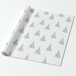 Christmas Hand Lettered Script Wrapping paper