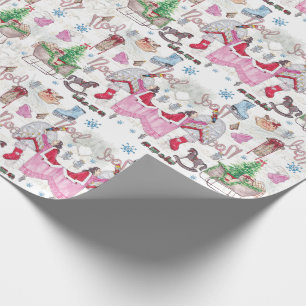 Christmas Hand Painted Fairy Tale Wrapping Paper