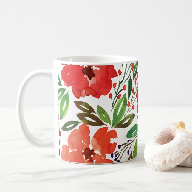Christmas & Hand Painted Mug (With Donut)
