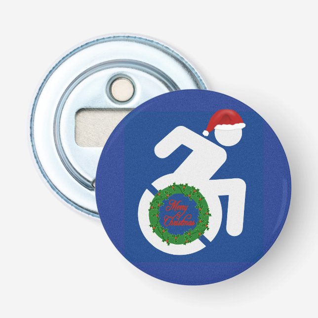 Christmas Handicapped Bottle Opener (Front)
