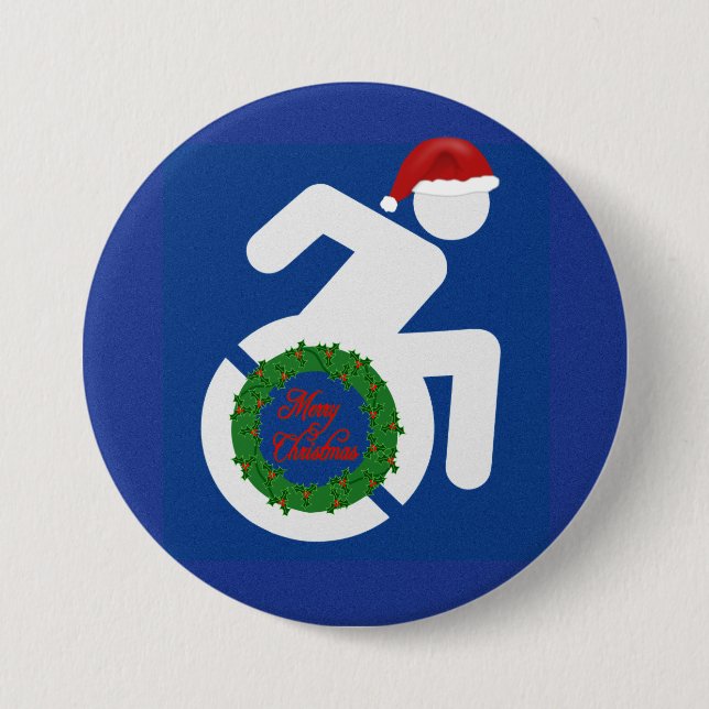 Christmas Handicapped Button (Front)