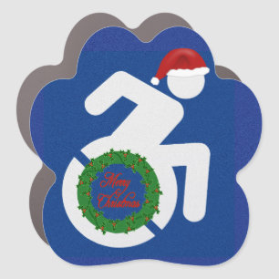 Christmas Handicapped Car Magnet