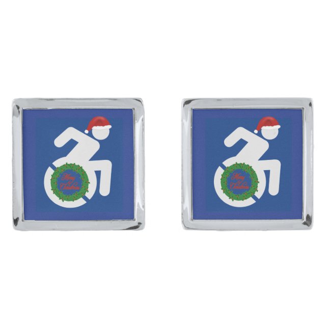 Christmas Handicapped Cufflinks (Front)