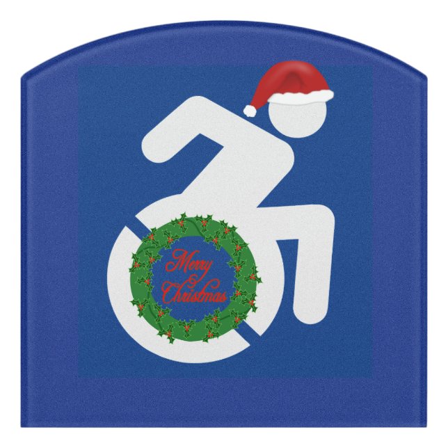 Christmas Handicapped Door Sign (Contour Front)