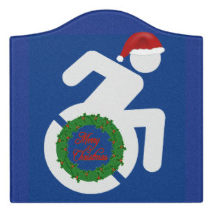 Christmas Handicapped Door Sign