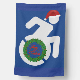 Christmas Handicapped House Flag