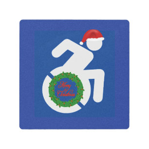 Christmas Handicapped Metal Print