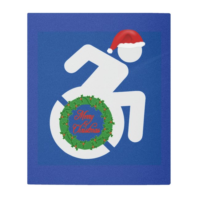 Christmas Handicapped Metal Print (Front)