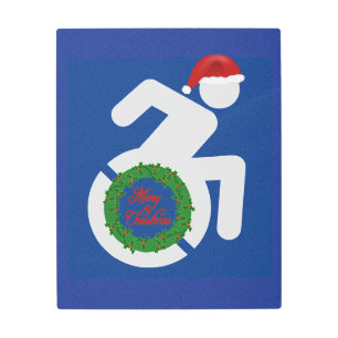 Christmas Handicapped Metal Print