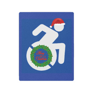 Christmas Handicapped Metal Print