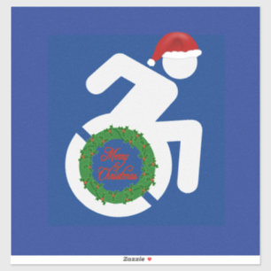 Christmas Handicapped Sticker