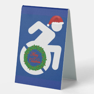 Christmas Handicapped Table Tent