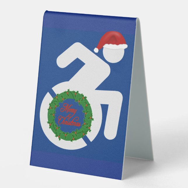 Christmas Handicapped Table Tent (Front)