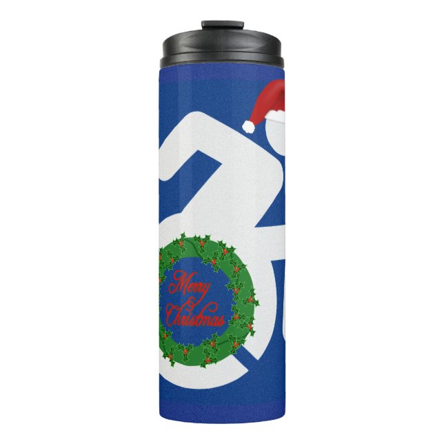 Christmas Handicapped Thermal Tumbler (Front)