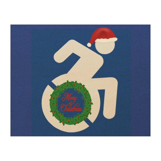 Christmas Handicapped Wood Wall Art (Front)