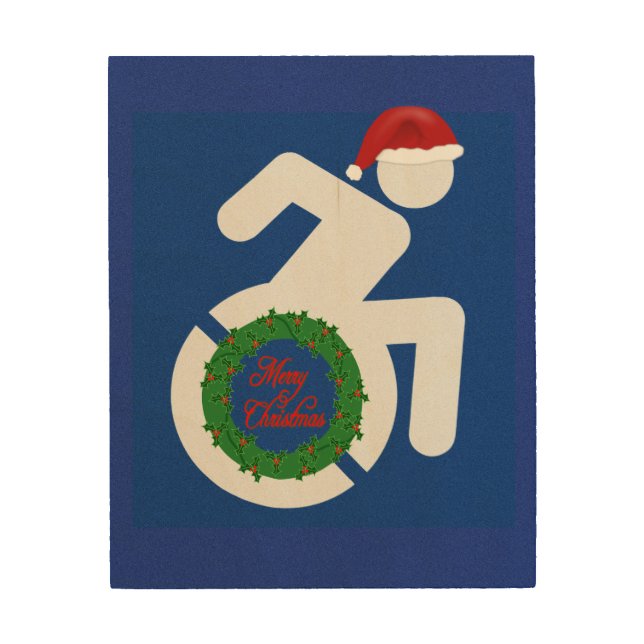 Christmas Handicapped Wood Wall Art (Front)