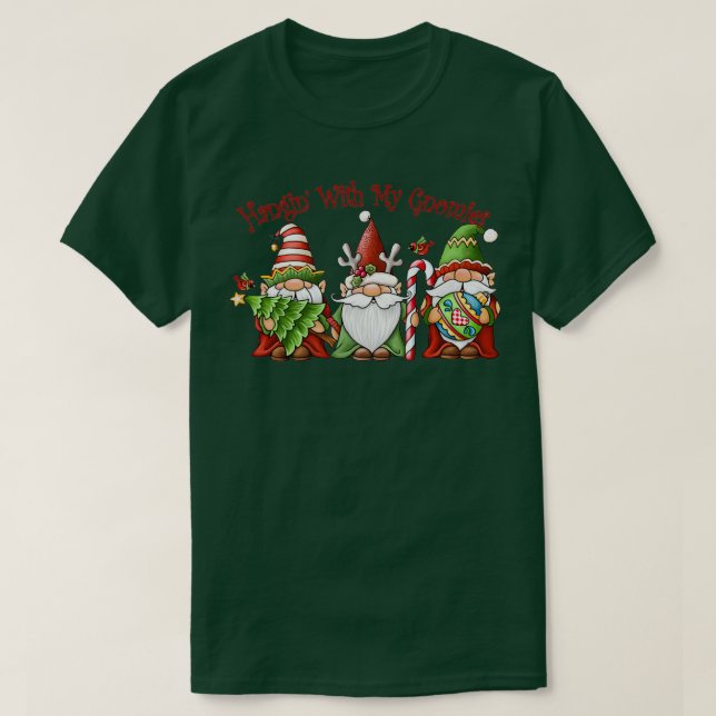 Christmas Hangin With My Gnomies  T-Shirt (Design Front)