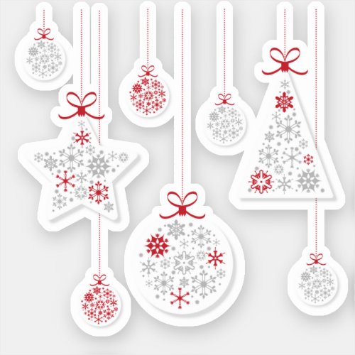 Christmas Hanging Baubles Stickers