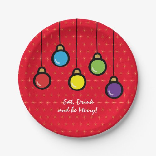 Christmas Hanging Ornaments Holiday Celebration  Paper Plates