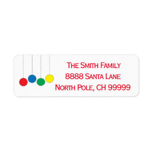 Christmas Hanging Ornaments Label