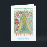 Christmas / Hanukkah card (Christmas up)<br><div class="desc">Wish friends and family a happy Hanukristmas and Christmukkah with this hand-drawn card celebrating both holidays.</div>